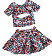 Load image into Gallery viewer, Christmas wreath| v line skort set (ready to ship)
