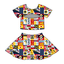 Load image into Gallery viewer, GIRLS- V LINE SKORT SET| PATCHWORK (SHIPS FEB)

