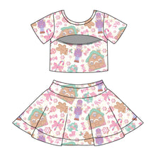 Load image into Gallery viewer, Gingerbread | v line skort set (ready to ship)
