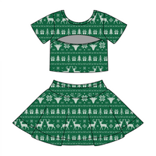 Load image into Gallery viewer, Green sweater | v line skort set (ready to ship)
