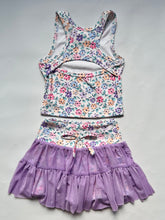 Load image into Gallery viewer, Lavender floral| twirl skort set (ready to ship)
