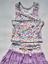 Load image into Gallery viewer, Lavender floral| twirl skort set (ready to ship)
