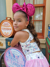 Load image into Gallery viewer, Pink circus| twirl skort set (ready to ship)
