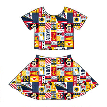 Load image into Gallery viewer, GIRLS- V LINE SKORT SET| PATCHWORK (SHIPS FEB)
