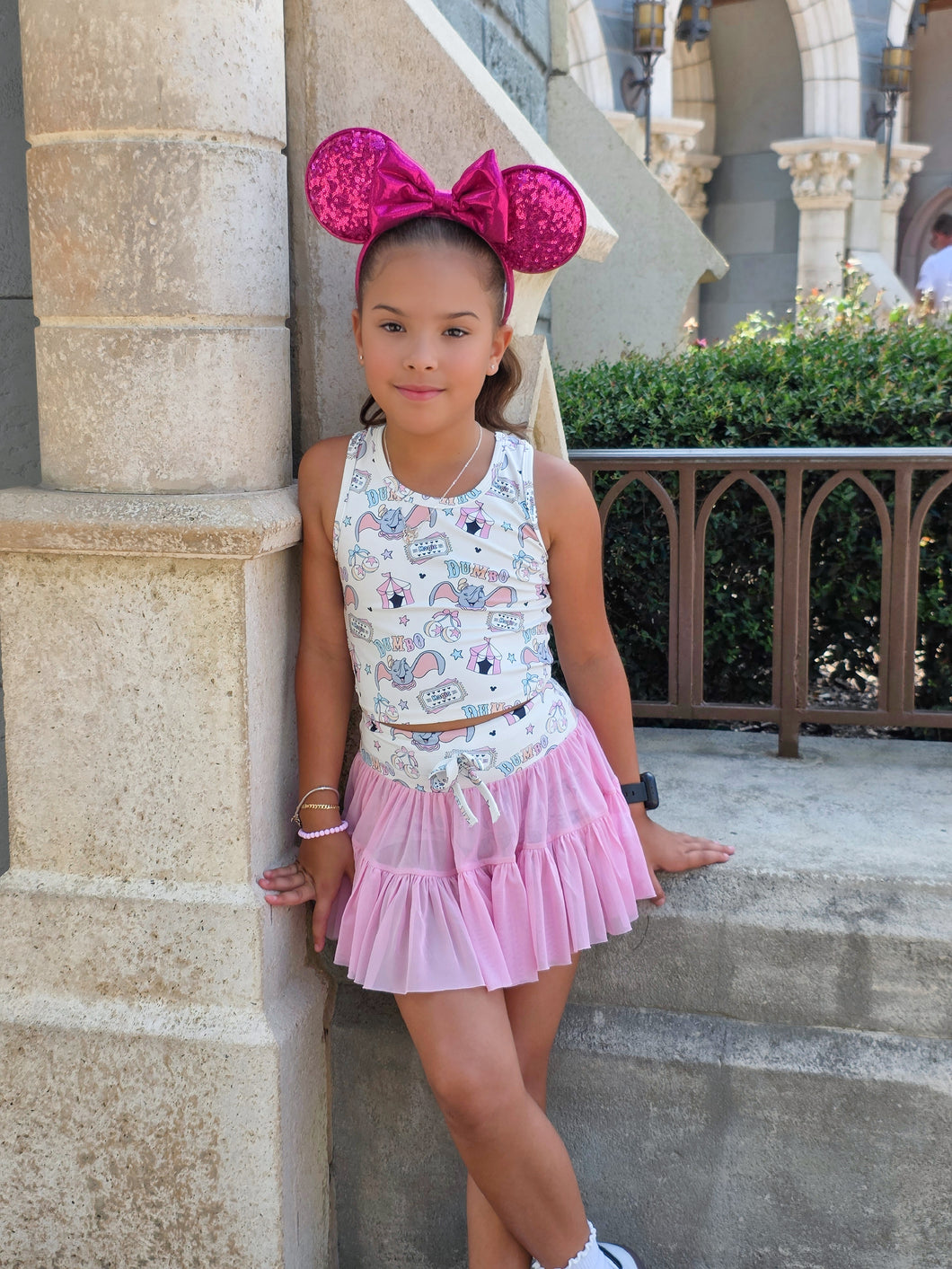 Pink circus| twirl skort set (ready to ship)