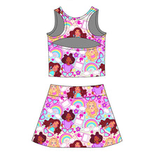 Load image into Gallery viewer, B girl| slit skort set (PREORDER)
