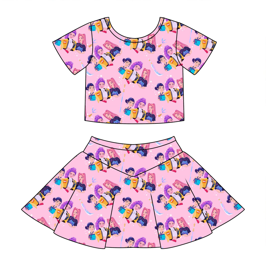 Girl Pop| v line set (PREORDER 3-4 wk tat)