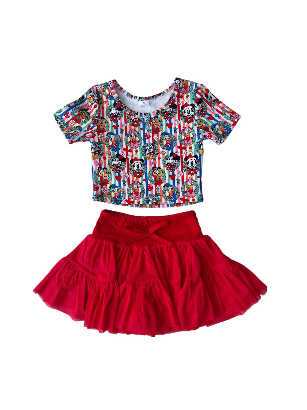 Christmas wreath| twirl skort set (ready to ship)
